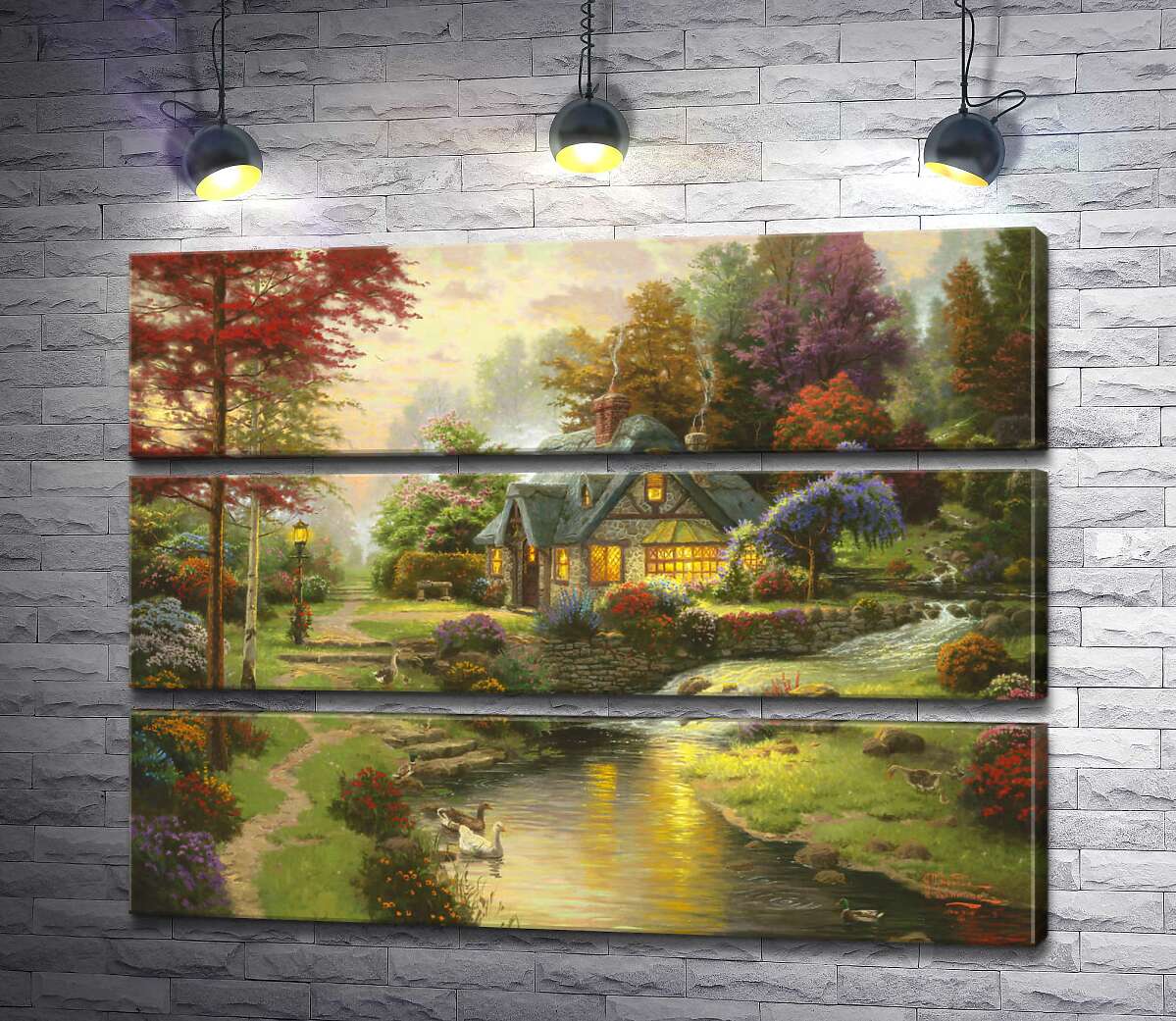 

Модульная картина ArtPoster Коттедж у спокойной воды (Stillwater Cottage) - Томас Кинкейд (Thomas Kinkade) 100x75 см Модуль №13