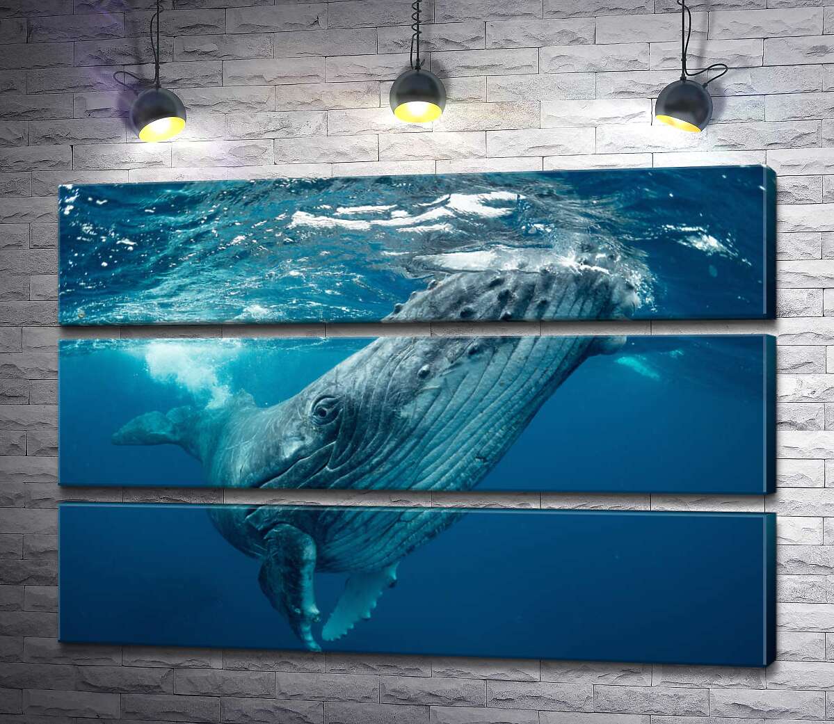 

Модульная картина ArtPoster Могучие очертания кита в океане 130x87 см Модуль №13