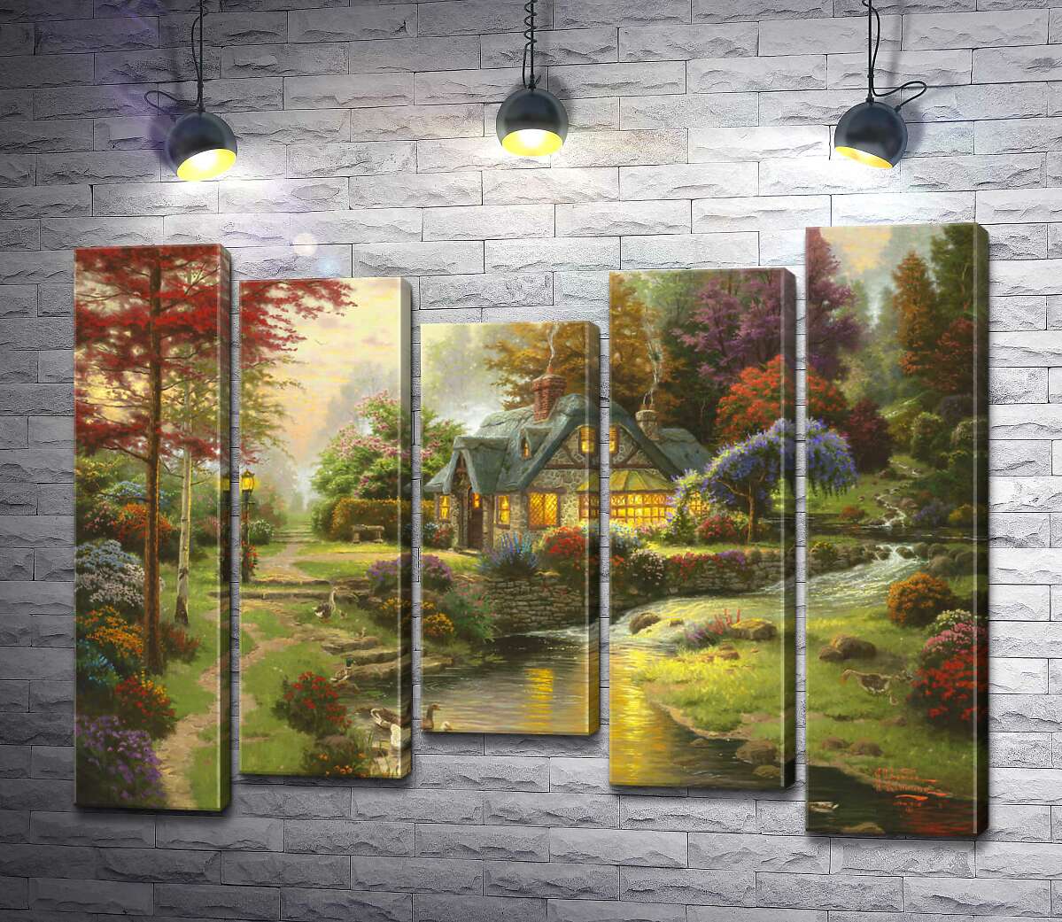 

Модульная картина ArtPoster Коттедж у спокойной воды (Stillwater Cottage) - Томас Кинкейд (Thomas Kinkade) 100x75 см Модуль №28