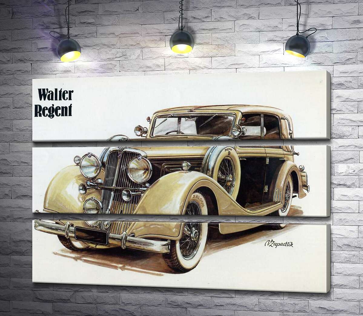 

Модульная картина ArtPoster Кремовый блеск автомобиля Walter Regent 100x72 см Модуль №13