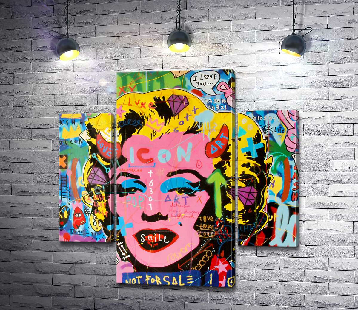 

Модульная картина ArtPoster Мерелин не на продажу (Marilyn not for sale) - Джисбар 131x130 см Модуль №7