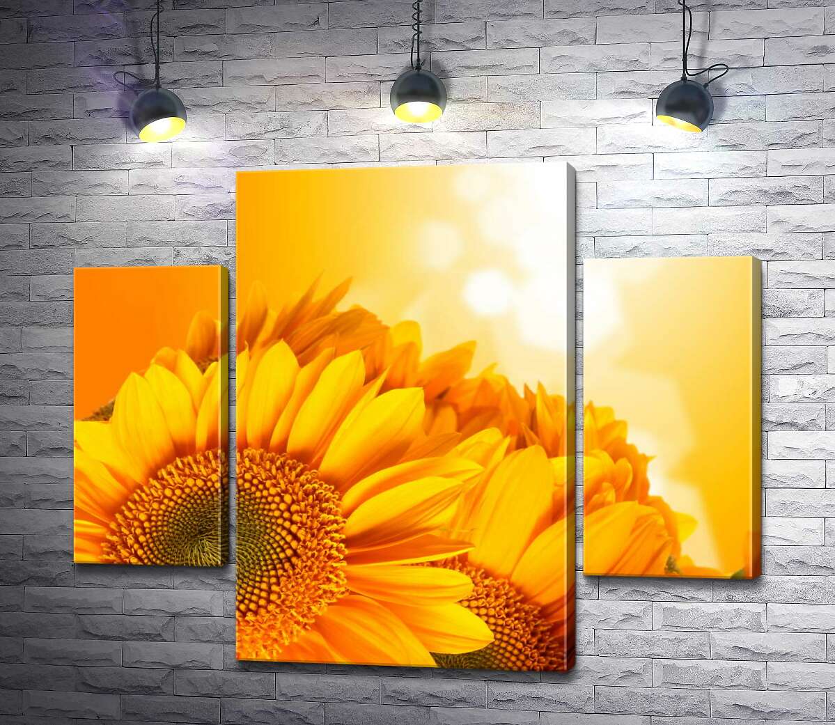 

Модульная картина ArtPoster Медово-желтые головки подсолнечников 80x65 см Модуль №7