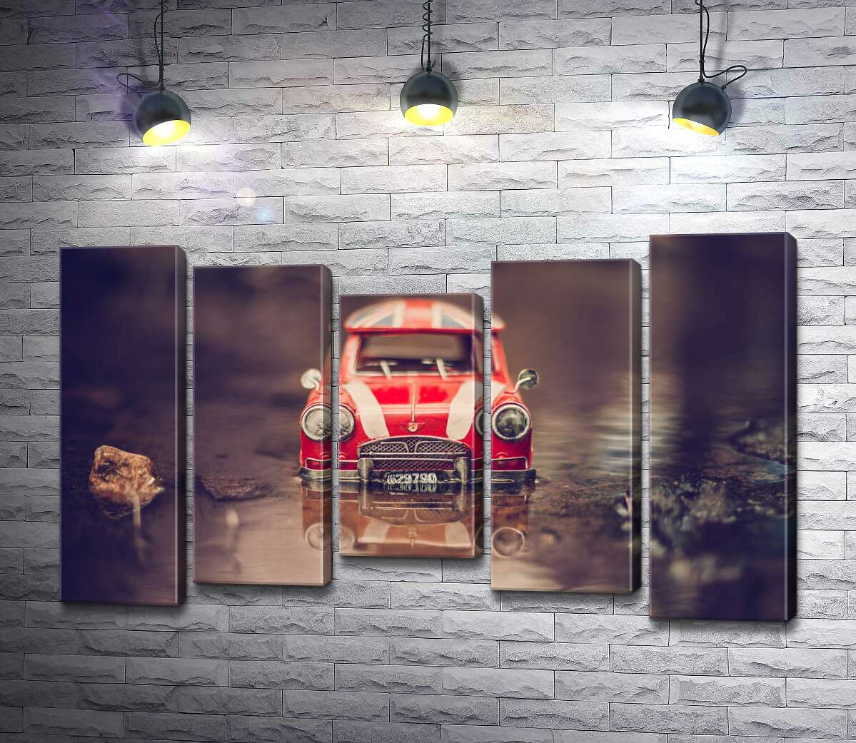 

Модульная картина ArtPoster Крошечное такси в лондонской луже 100x61 см Модуль №28