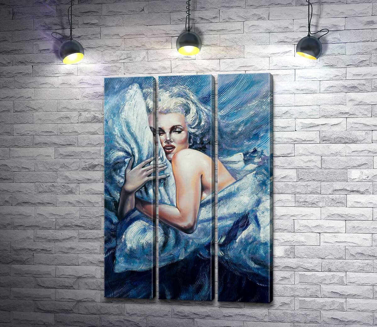 

Модульная картина ArtPoster Леди в постели нежно обнимает подушку 60x91 см Модуль №11