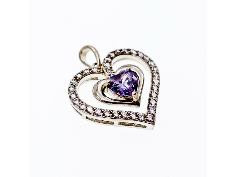 

Серебряный кулон с камнями аметист и берилл Сердце Натуральный Sky Jewelry 003718
