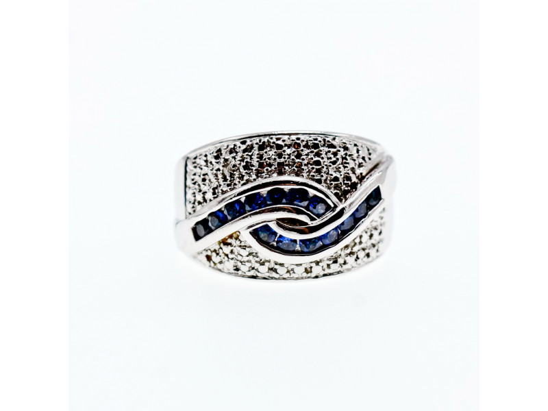 

Серебряное кольцо с сапфирами Натуральный Sky Jewelry 003691