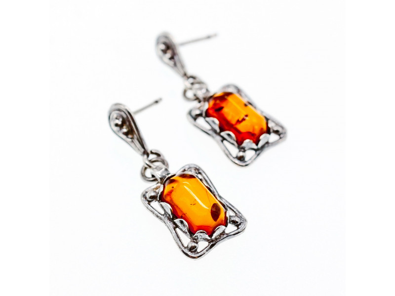 

Винтажные серебряные серьги с янтарем Натуральный Sky Jewelry 003632