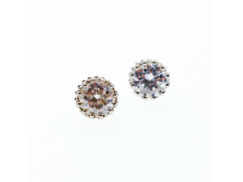 

Серебряные серьги-гвоздики с фианитом Sky Jewelry 003653