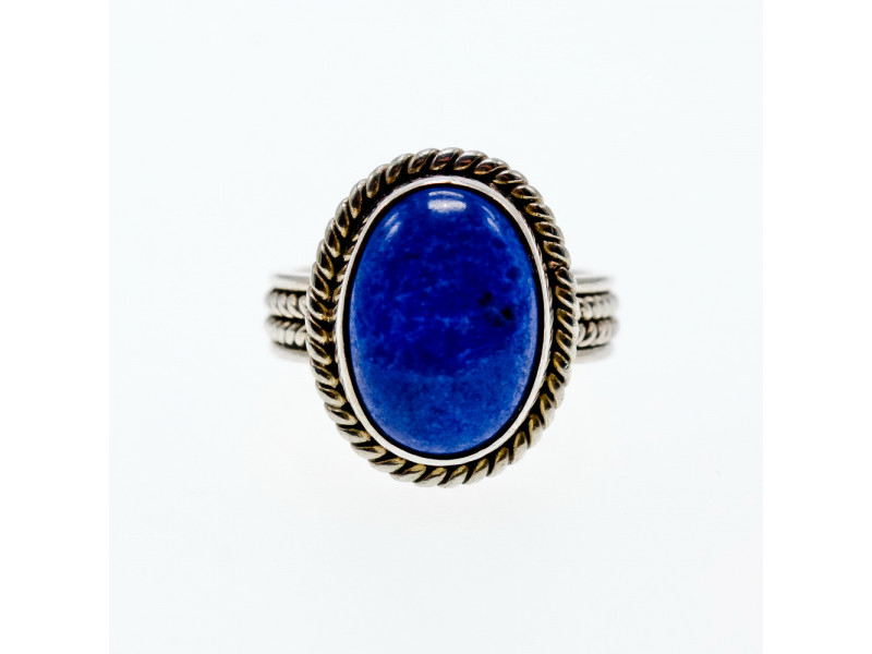 

Серебряное кольцо с камнем содалит Натуральный Sky Jewelry 003681