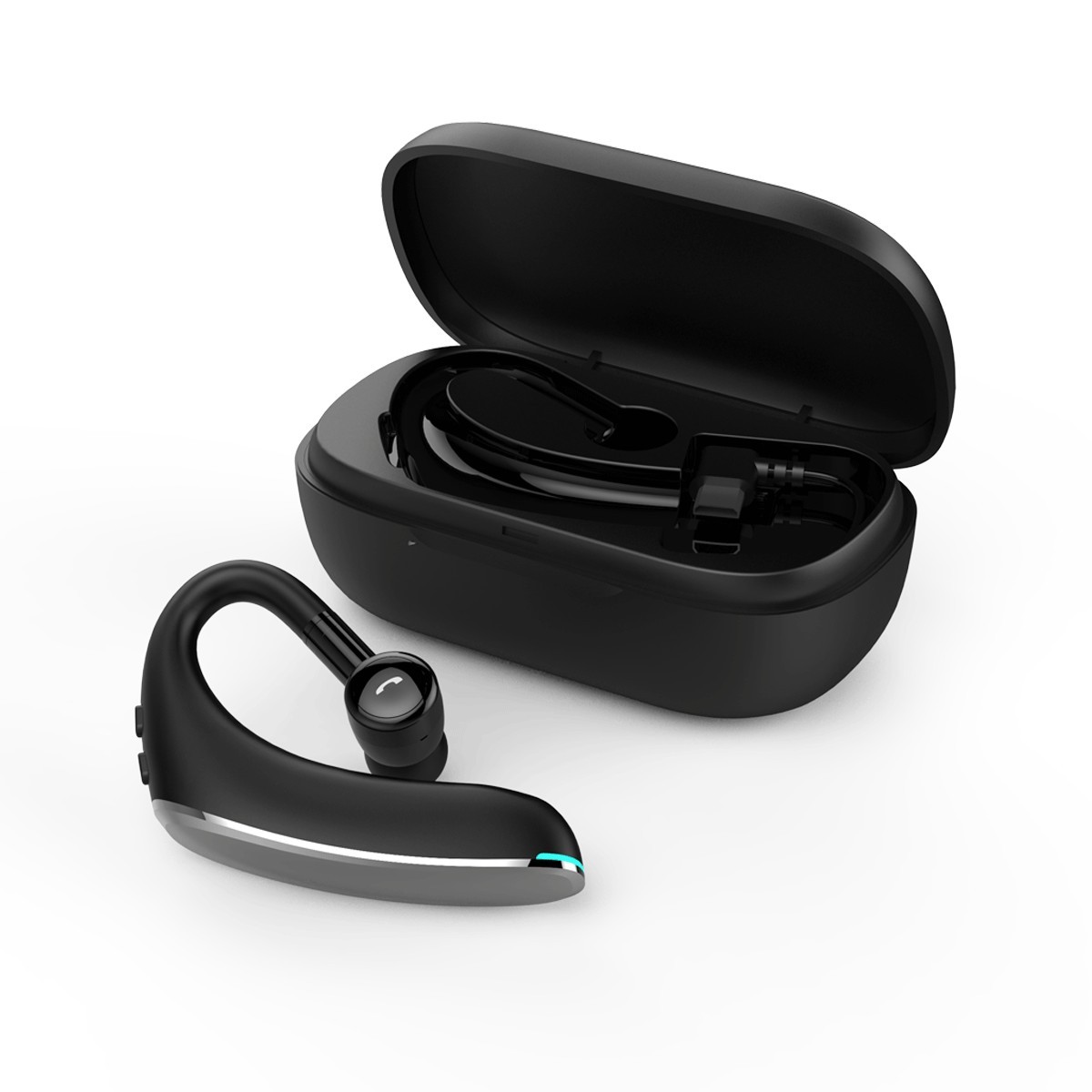 

Беспроводная Bluetooth гарнитура Yincine 900 с зарядным кейсом Черная