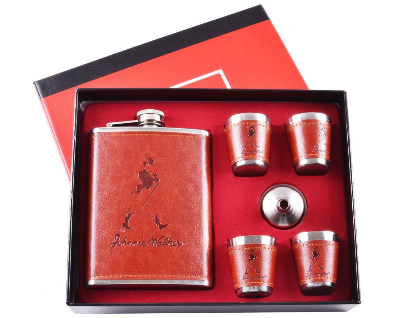 

Подарочный набор 6в1 фляга, рюмки, лейка "Johnnie Walker" TZ-2