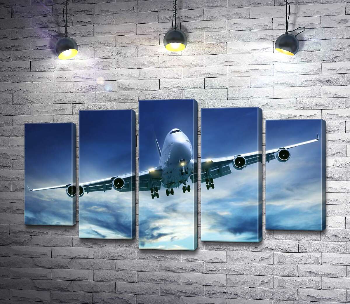 

Модульная картина ArtPoster На посадку: американский самолет "Jumbo Jet" 130x79 см Модуль №26