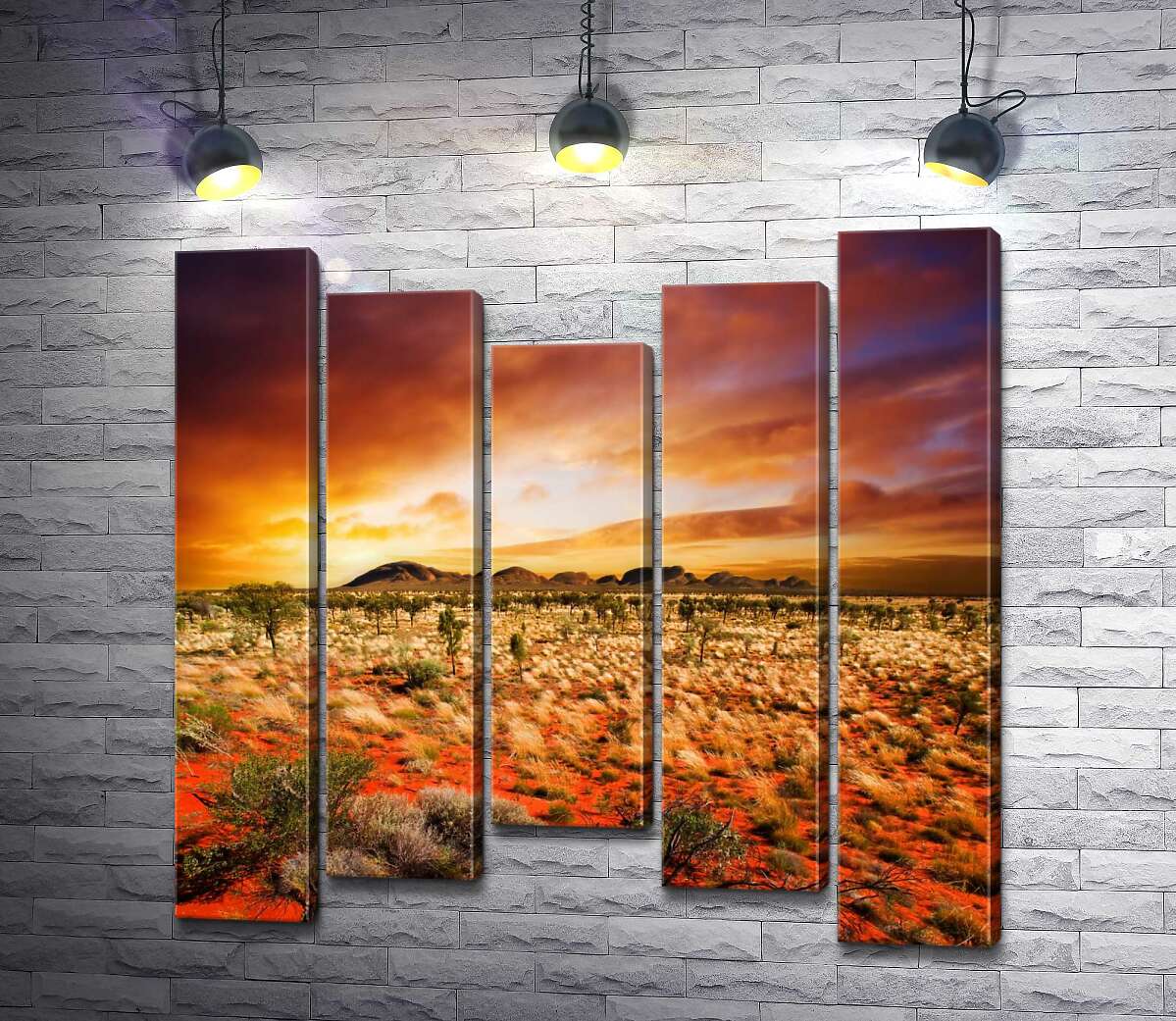 

Модульная картина ArtPoster Огонь неба и ландшафта Австралии 100x99 см Модуль №28