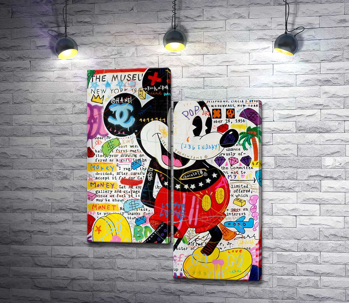 

Модульная картина ArtPoster Музейный Микки (Musey Mickey) - Джисбар 130x172 см Модуль №5