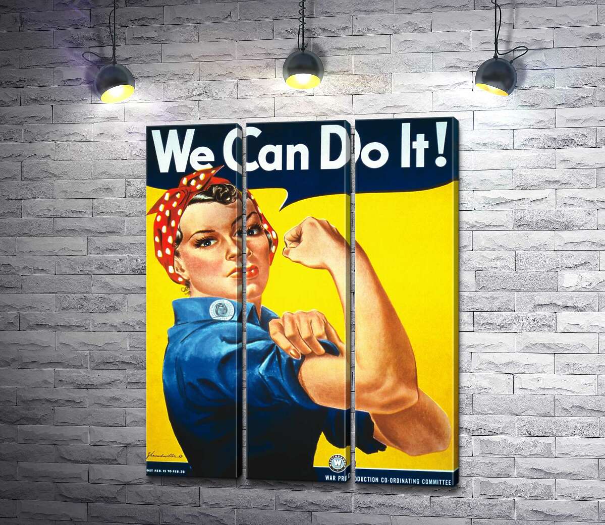 

Модульная картина ArtPoster Мы можем это сделать (We Can Do It) – Джей Говард Миллер (J. Howard Miller) 132x168 см Модуль №11