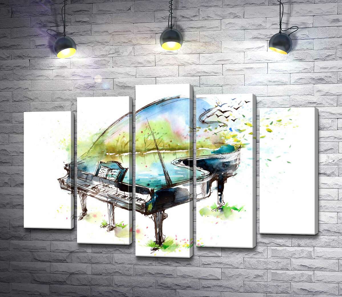 

Модульная картина ArtPoster Нежная голубизна озера в рояле 130x92 см Модуль №26