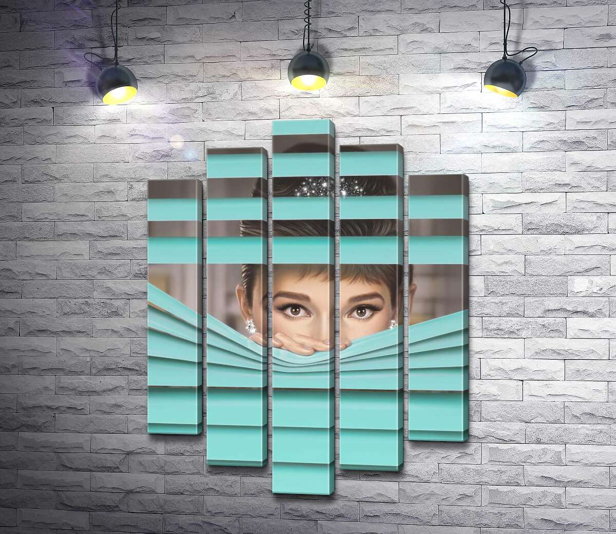 

Модульная картина ArtPoster Одри Хепбёрн (Audrey Hepburn) в роли героини фильма "Завтрак у Тиффани" (Breakfast at Tiffany's) 130x184 см Модуль №26