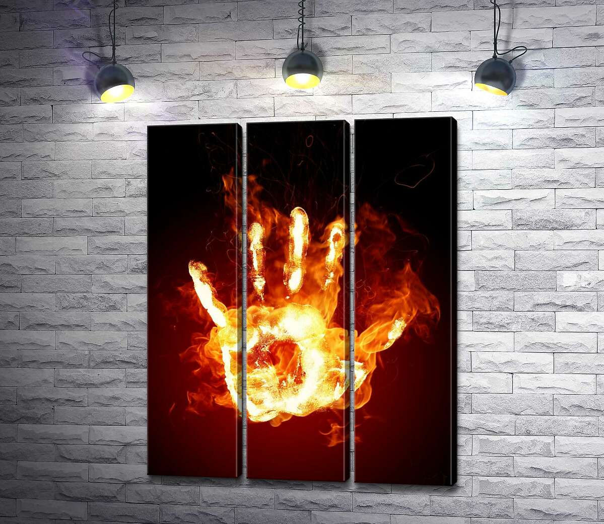 

Модульная картина ArtPoster Огненный отпечаток ладони 60x78 см Модуль №11