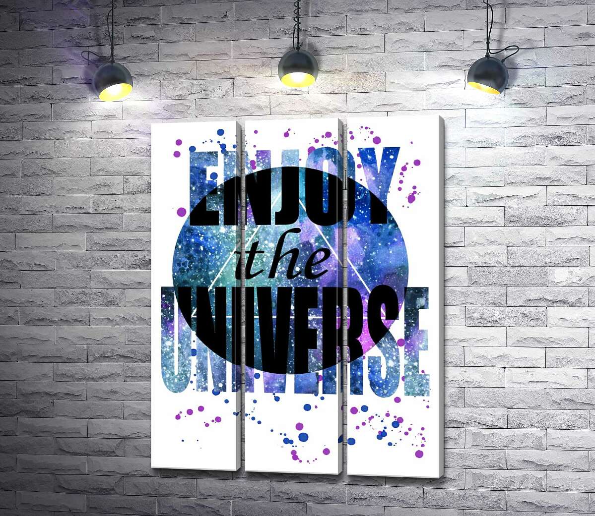 

Модульная картина ArtPoster Надпись "enjoy the universe" на круглом фоне 60x82 см Модуль №11
