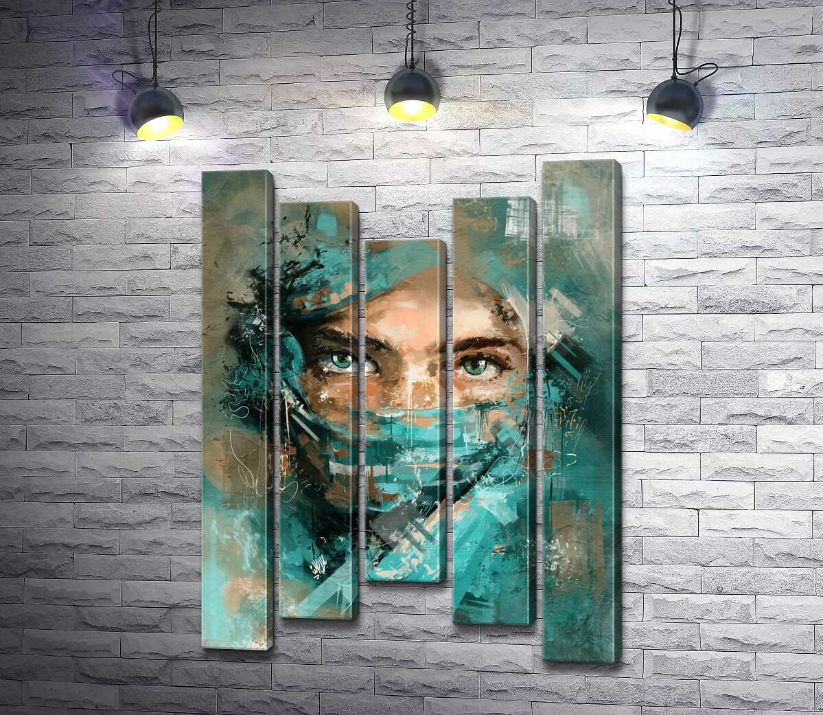 

Модульная картина ArtPoster Небесные глаза юной мусульманки 130x184 см Модуль №28