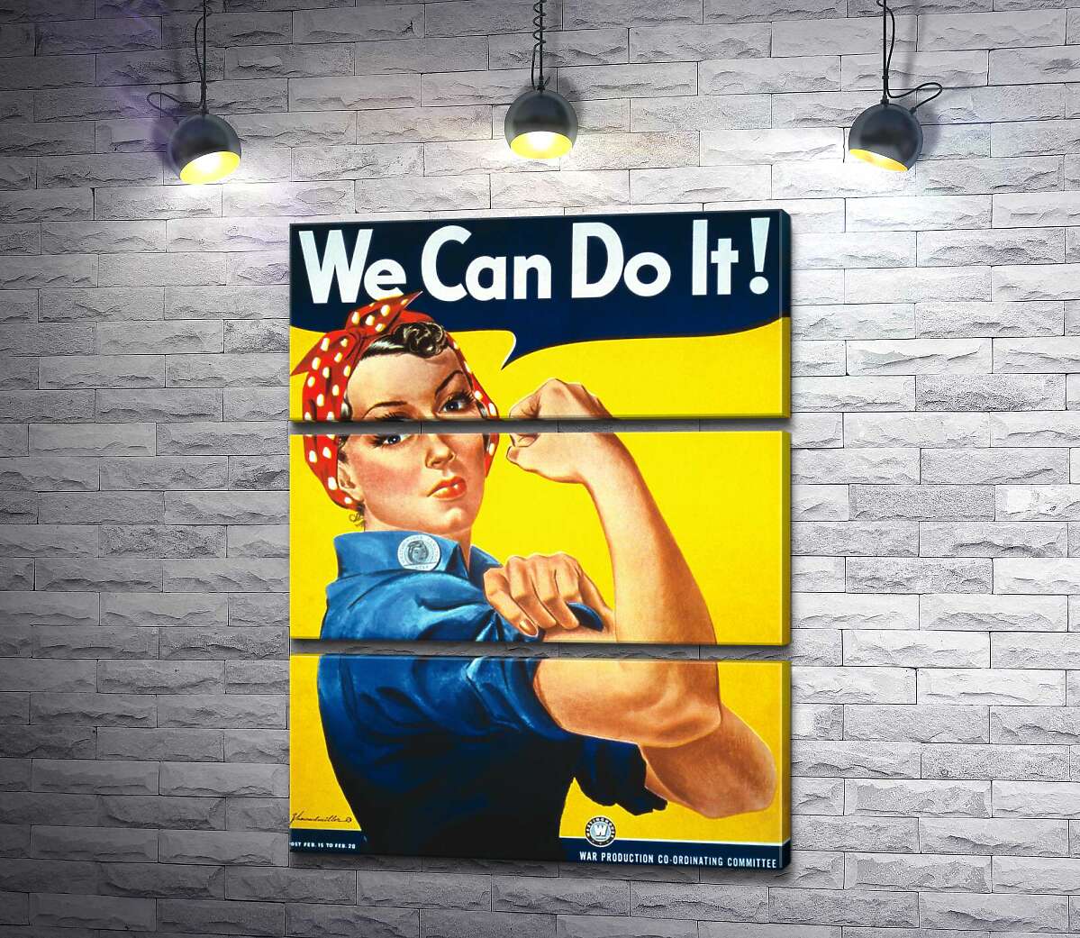 

Модульная картина ArtPoster Мы можем это сделать (We Can Do It) – Джей Говард Миллер (J. Howard Miller) 50x66 см Модуль №13