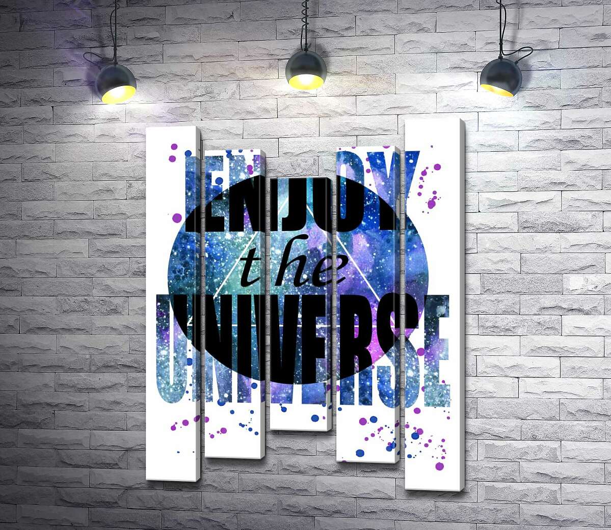 

Модульная картина ArtPoster Надпись "enjoy the universe" на круглом фоне 130x179 см Модуль №28