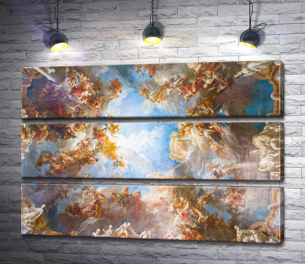 

Модульная картина ArtPoster Небесно красивый потолок в Зеркальном зале (Hall of Mirrors) французского Версаля (Palace of Versailles) 100x69 см Модуль №13