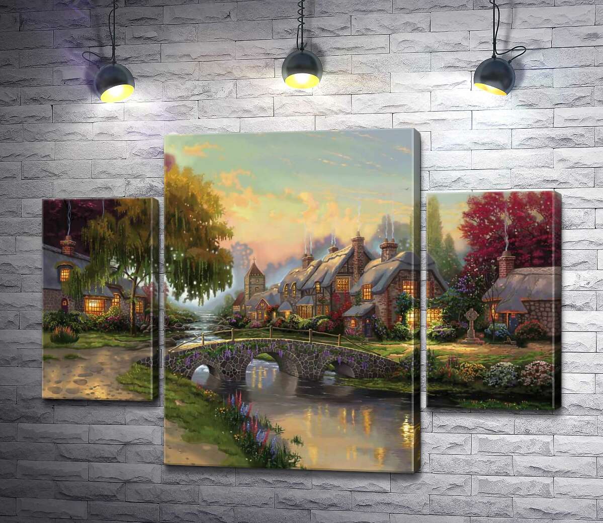 

Модульная картина ArtPoster Мост из брусчатки (Cobblestone Bridge) – Томас Кинкейд (Thomas Kinkade) 100x74 см Модуль №7