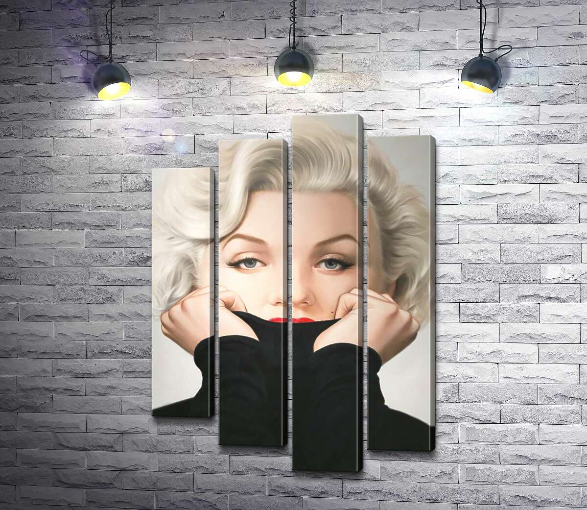 

Модульная картина ArtPoster Нежный портрет Мэрилин Монро (Marilyn Monroe) в черном свитере 132x192 см Модуль №21