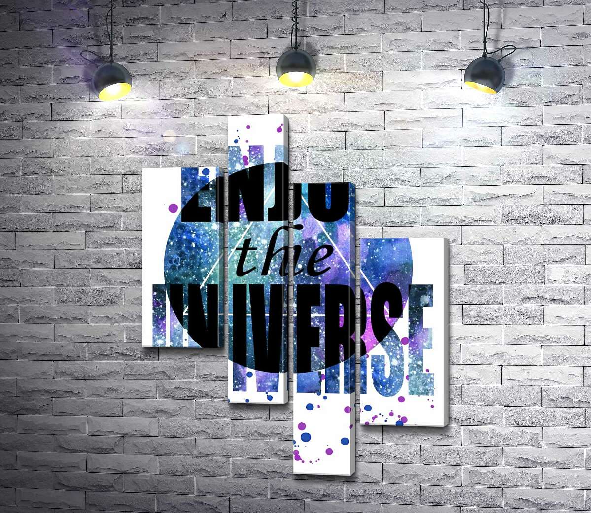 

Модульная картина ArtPoster Надпись "enjoy the universe" на круглом фоне 100x137 см Модуль №20