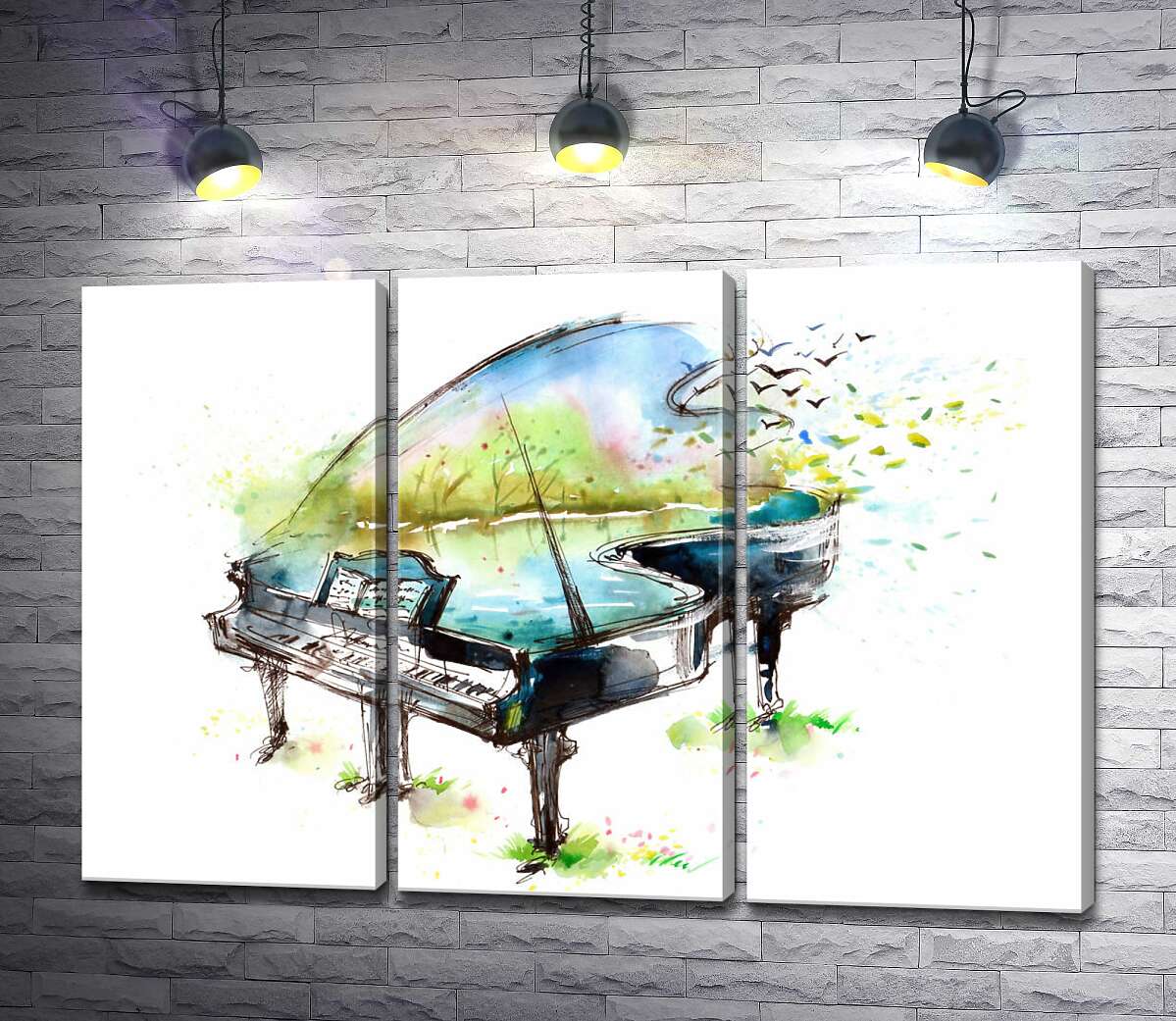 

Модульная картина ArtPoster Нежная голубизна озера в рояле 132x90 см Модуль №11