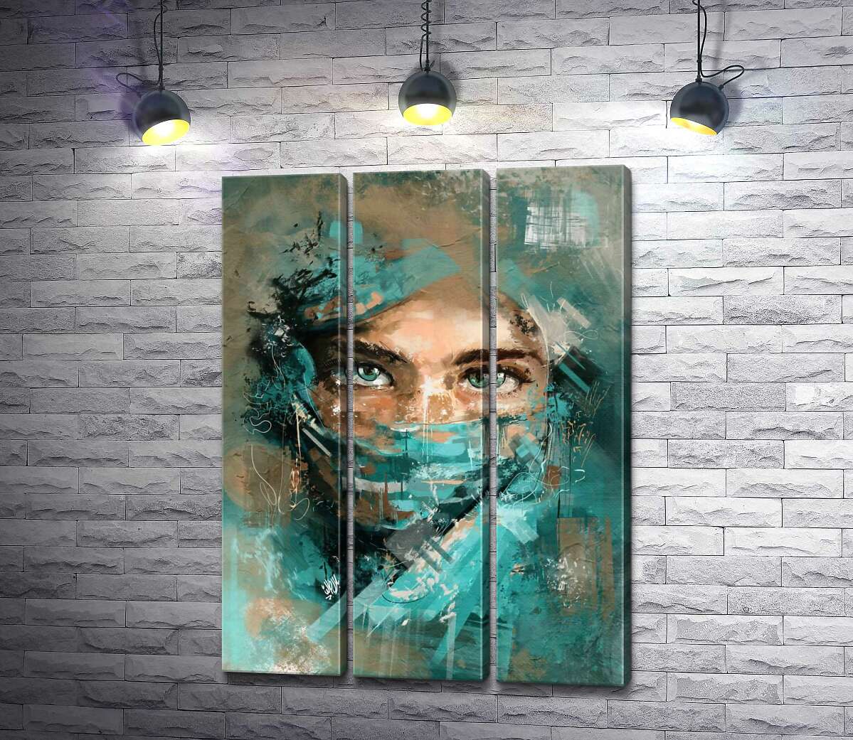 

Модульная картина ArtPoster Небесные глаза юной мусульманки 132x182 см Модуль №11
