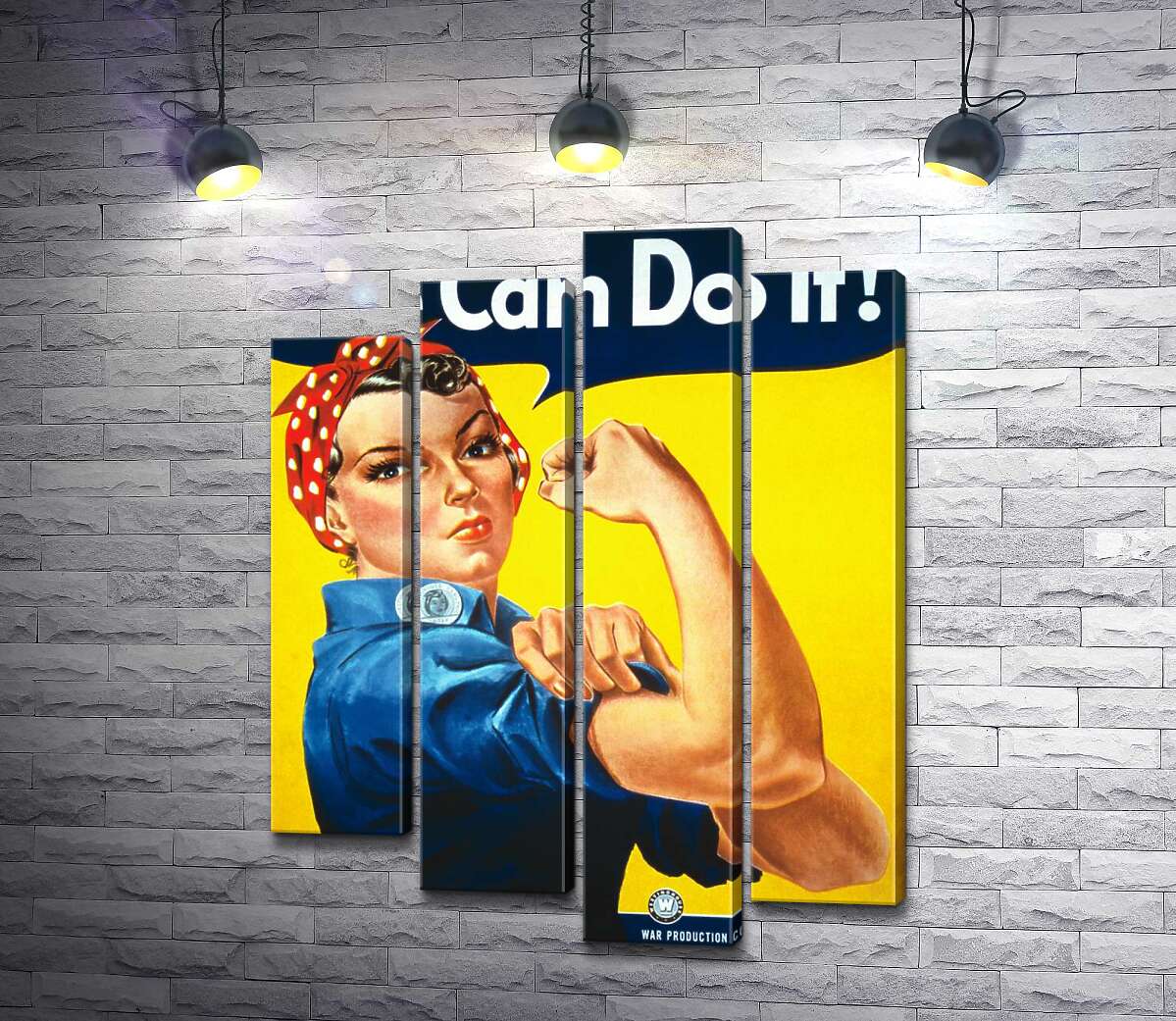 

Модульная картина ArtPoster Мы можем это сделать (We Can Do It) – Джей Говард Миллер (J. Howard Miller) 132x170 см Модуль №21