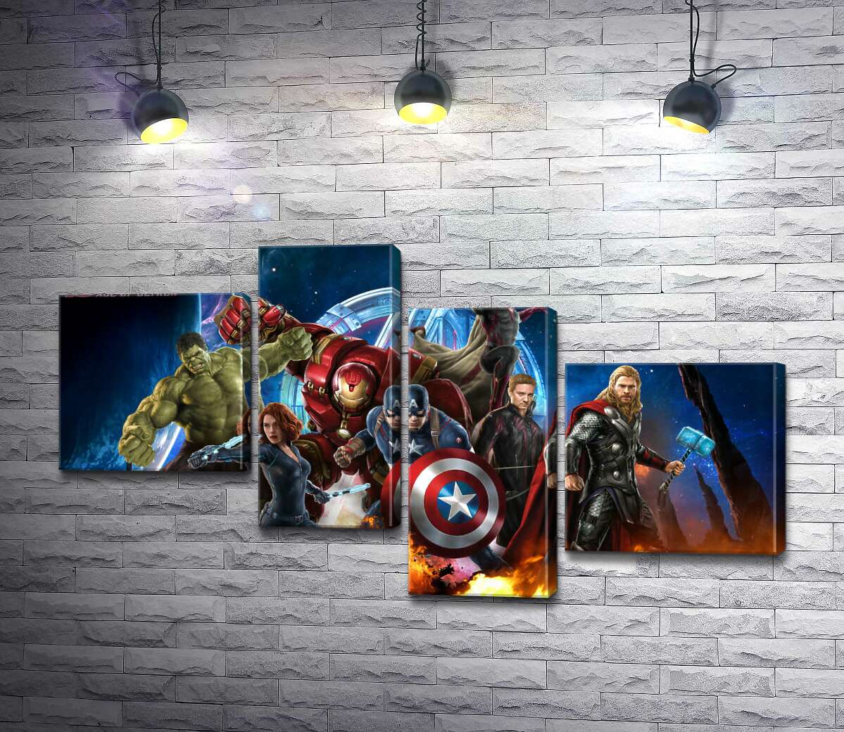 

Модульная картина ArtPoster Мстители: супергерои Марвел наготове 100x57 см Модуль №20