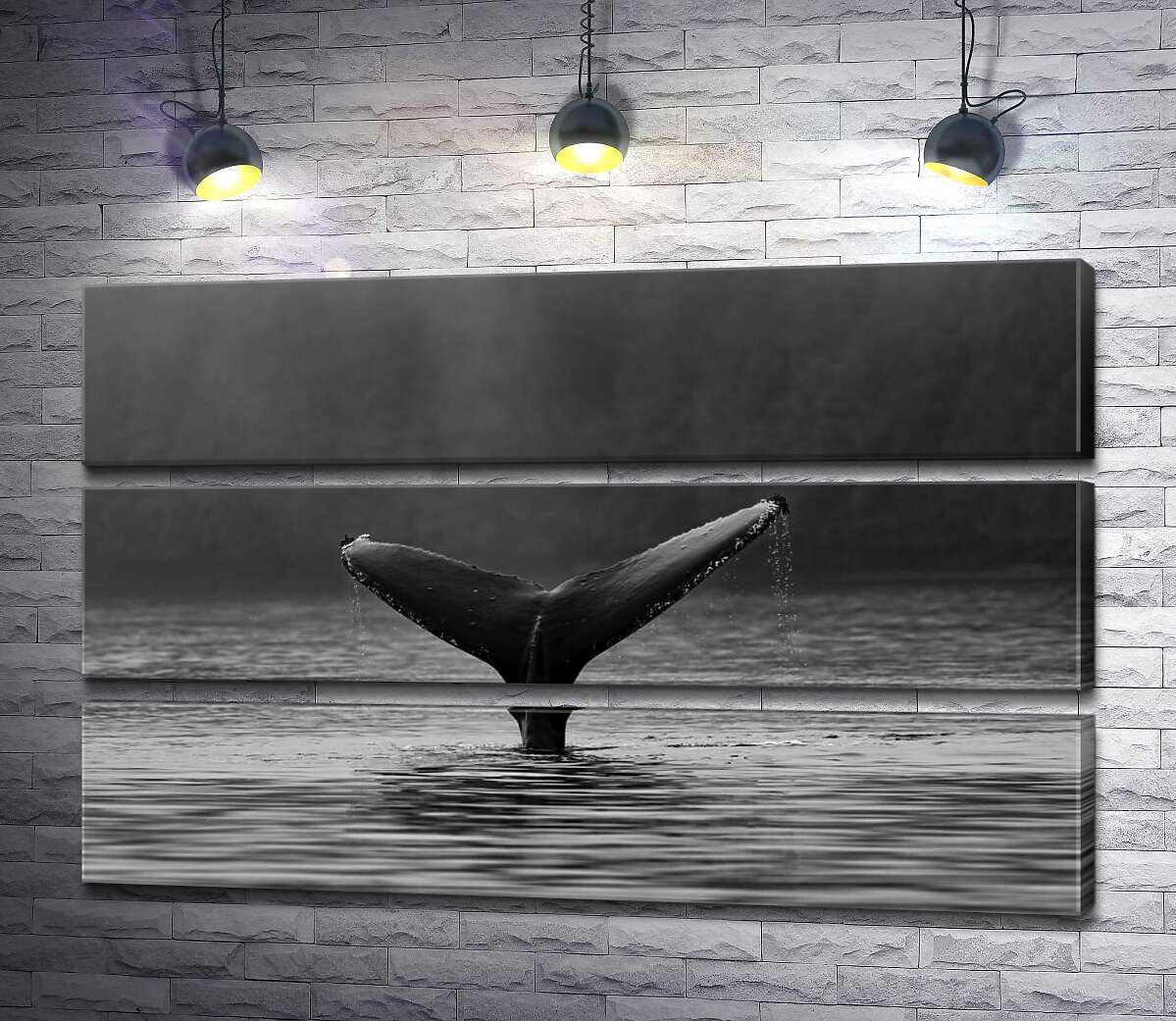 

Модульная картина ArtPoster Мощный хвост кита виднеется над поверхностью воды 98x60 см Модуль №13