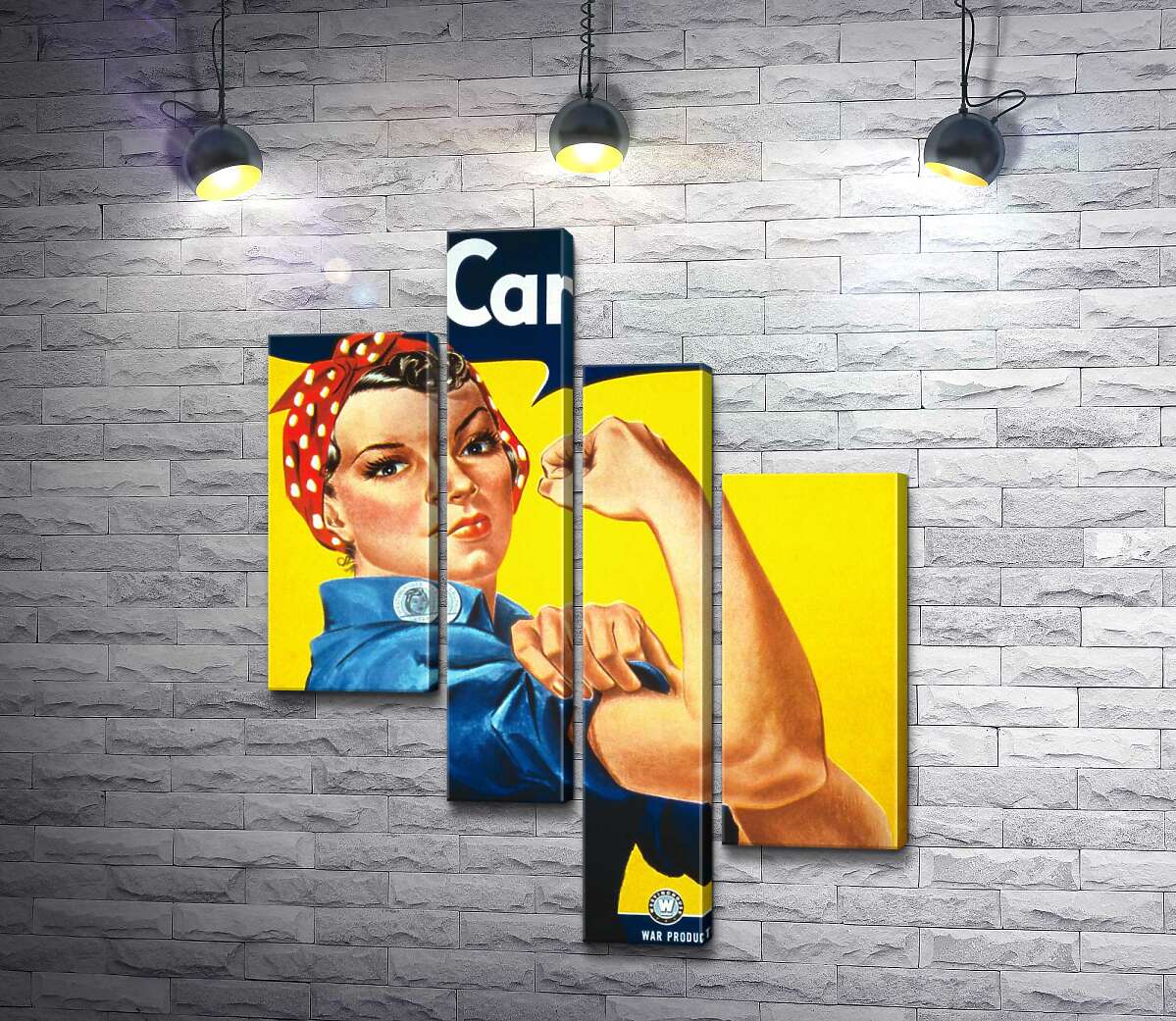 

Модульная картина ArtPoster Мы можем это сделать (We Can Do It) – Джей Говард Миллер (J. Howard Miller) 130x169 см Модуль №20