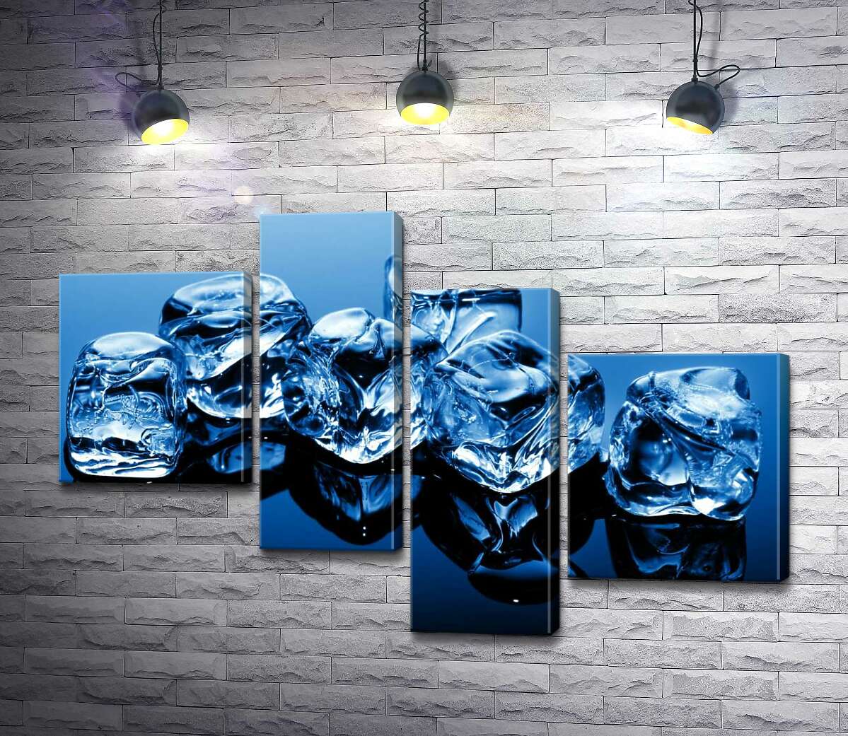 

Модульная картина ArtPoster Плавные формы кубиков льда 130x89 см Модуль №20