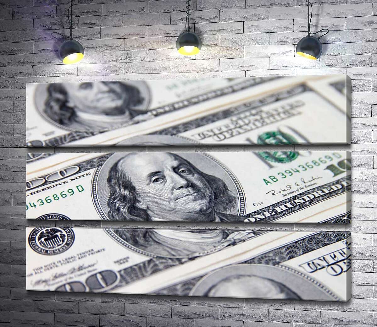 

Модульная картина ArtPoster Портрет Бенжамина Франклина (Benjamin Franklin) на 100 долларах 130x87 см Модуль №13