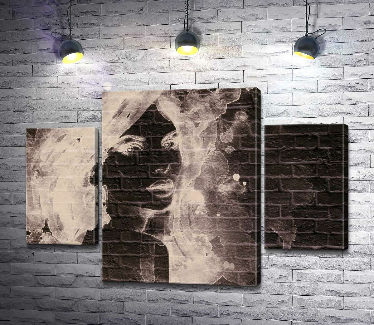 

Модульная картина ArtPoster Портрет девушки на стене 80x55 см Модуль №7