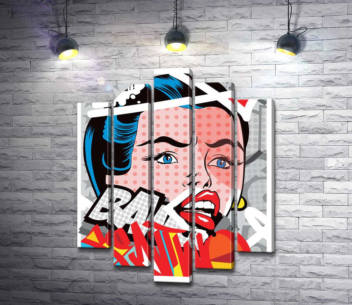 

Модульная картина ArtPoster Очаровательная брюнетка говорит 100x131 см Модуль №26