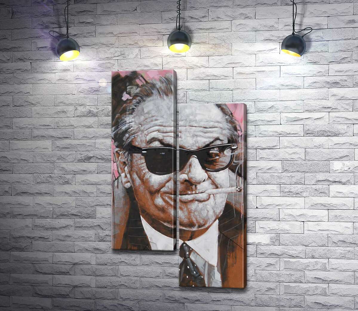 

Модульная картина ArtPoster Портрет улыбающегося Джека Николсона (Jack Nicholson) с сигаретой в зубах 50x89 см Модуль №5