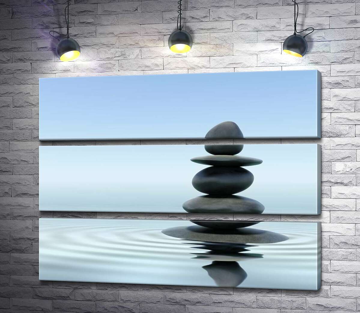 

Модульная картина ArtPoster Остров черных камней на глади воды 130x99 см Модуль №13