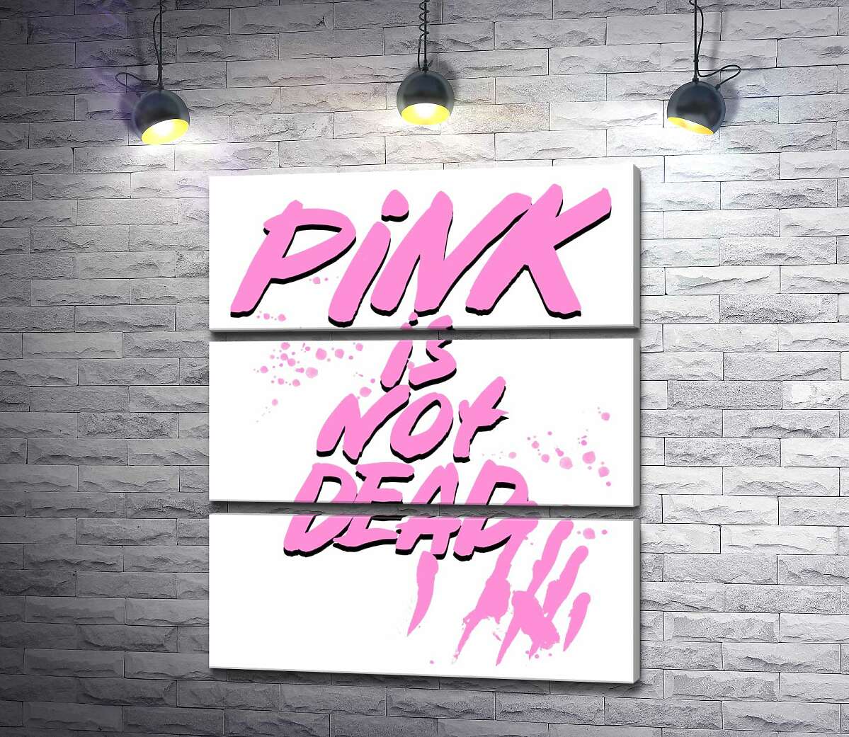 

Модульная картина ArtPoster Провоцирующая надпись "pink is not dead" 51x60 см Модуль №13