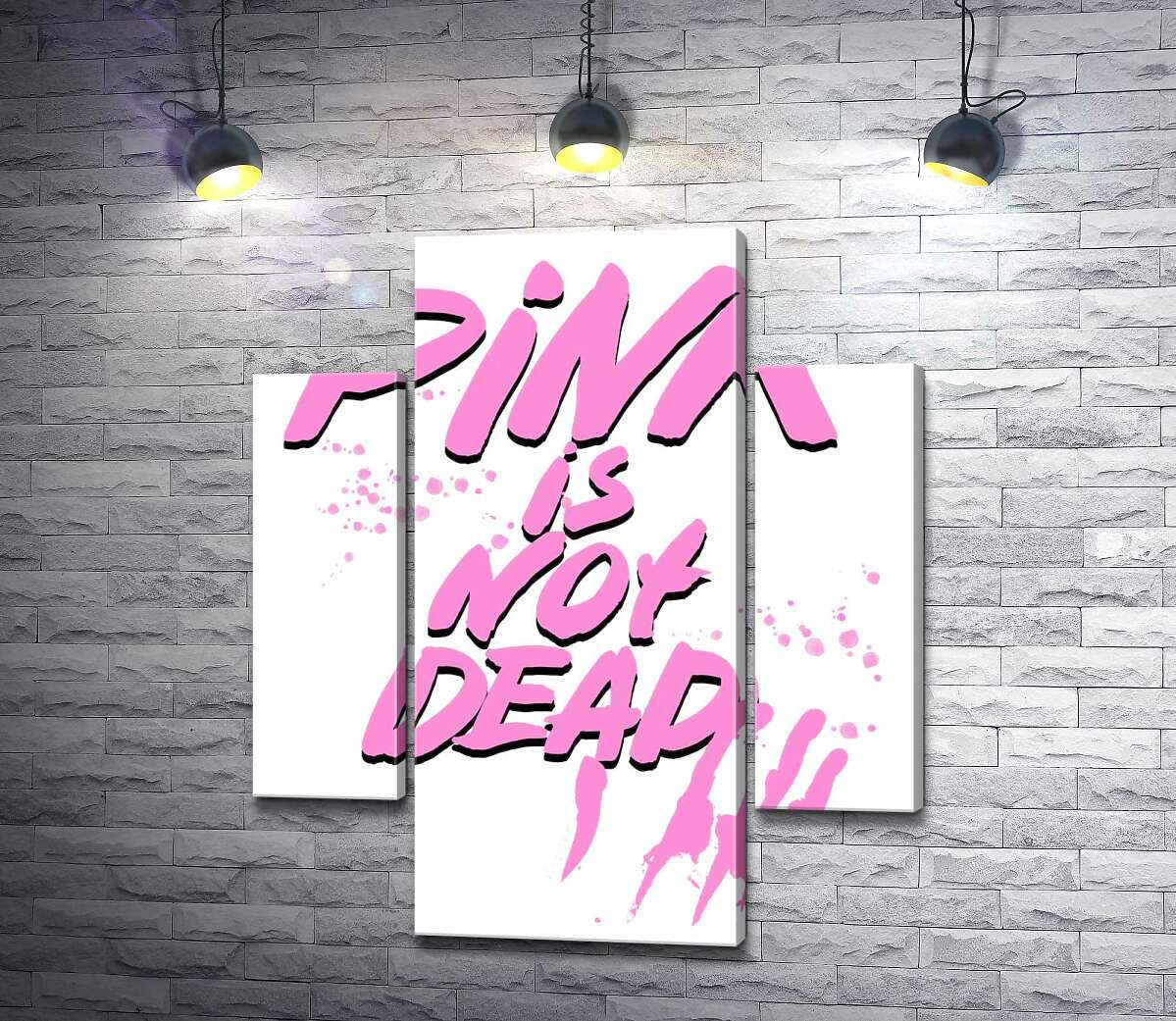 

Модульная картина ArtPoster Провоцирующая надпись "pink is not dead" 131x155 см Модуль №7