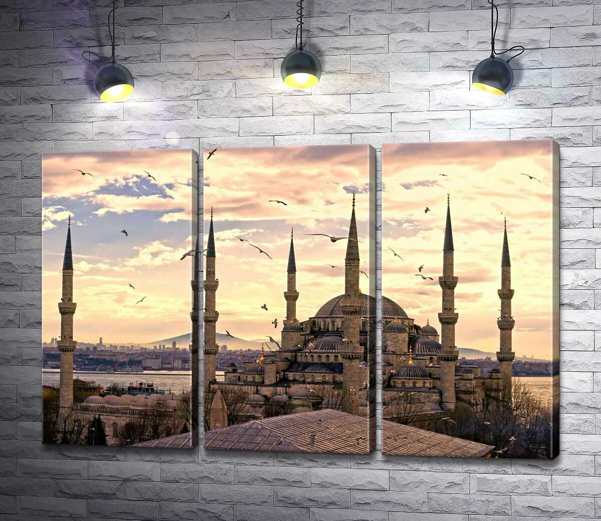 

Модульная картина ArtPoster Острые шпили Голубой мечети (Sultanahmet Camii) устремляются в небо Стамбула 60x40 см Модуль №11