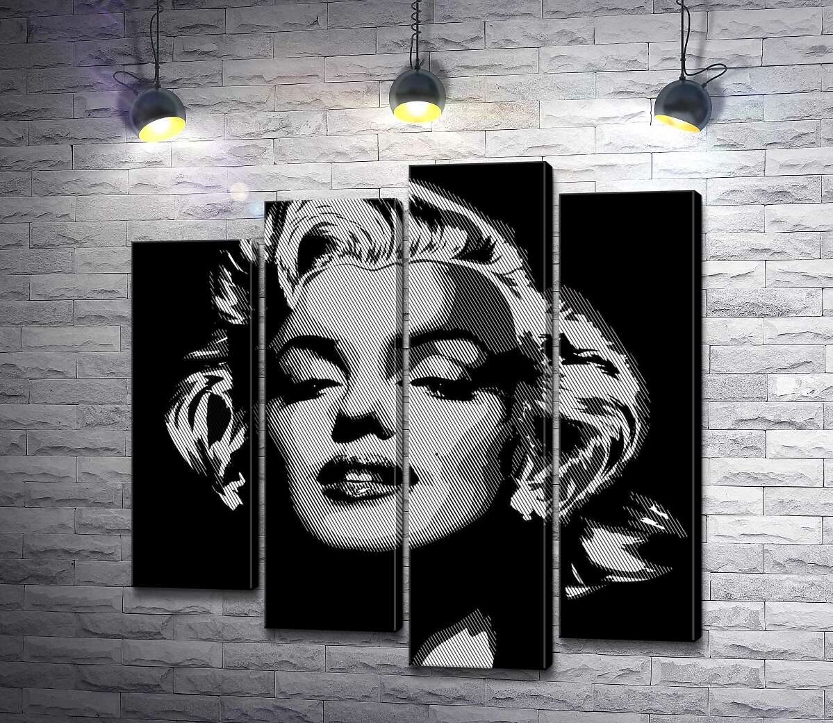 

Модульная картина ArtPoster Оттенки серого в портрете легендарной Мэрилин Монро (Marilyn Monroe) 80x80 см Модуль №21
