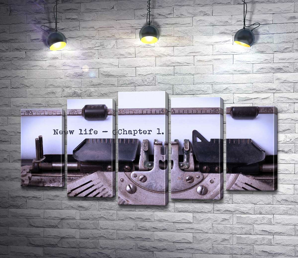 

Модульная картина ArtPoster Первая глава книги на пишущей машинке 130x71 см Модуль №26