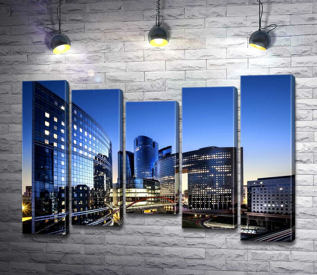 

Модульная картина ArtPoster "Парижский Манхэттен" (La Défense) в вечерних сумерках 100x71 см Модуль №28