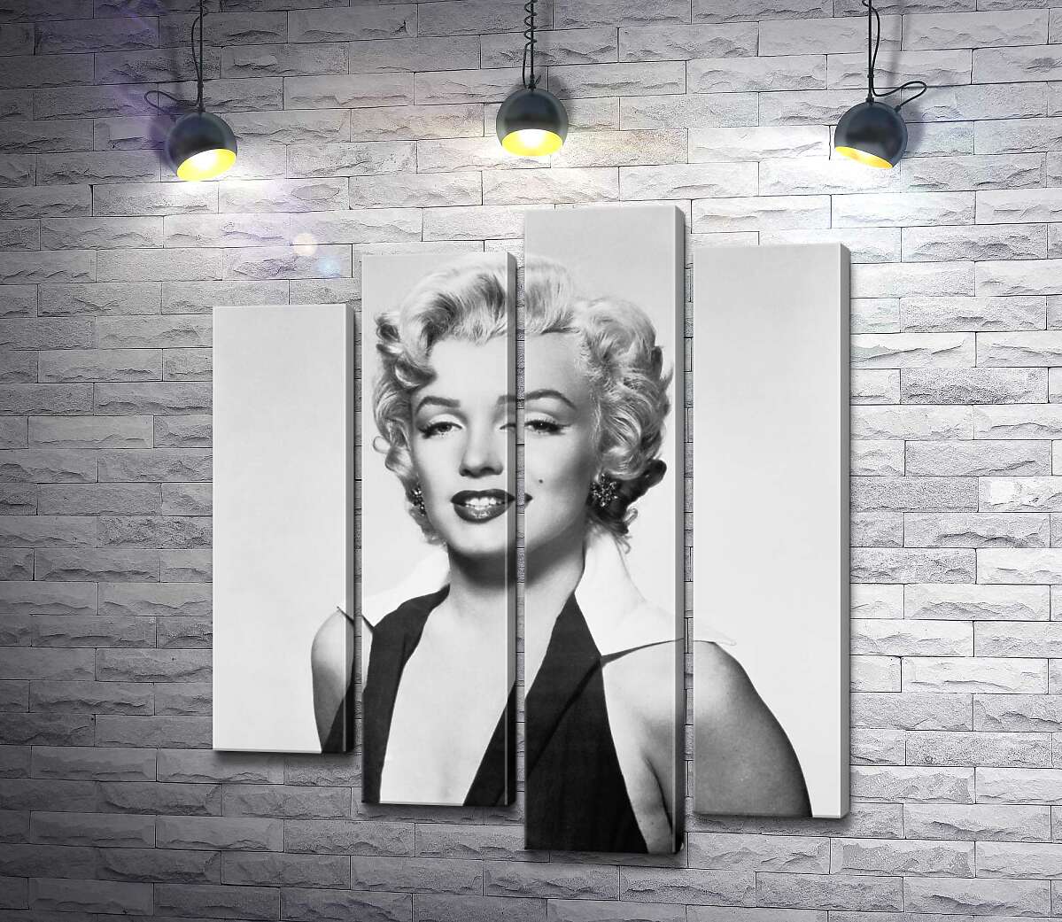 

Модульная картина ArtPoster Портрет Мэрилин Монро (Marilyn Monroe) в откровенном платье и черно-белых тонах 132x152 см Модуль №21