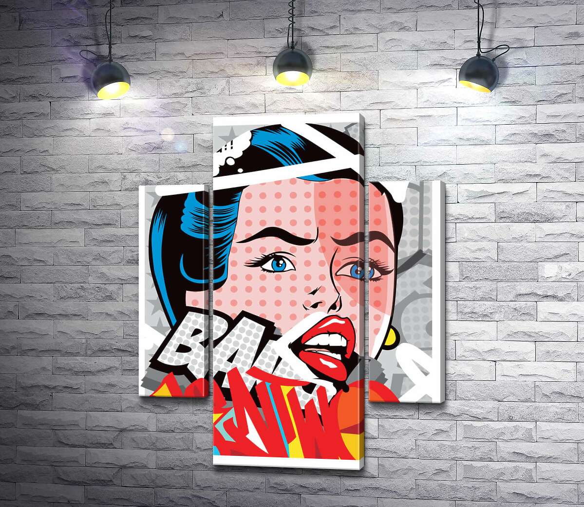 

Модульная картина ArtPoster Очаровательная брюнетка говорит 100x130 см Модуль №7